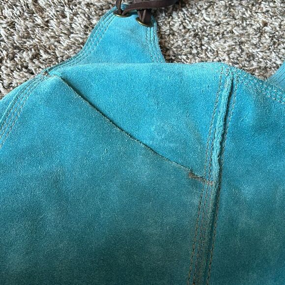 Lucky brand blue genuine suede leather purse - Picture 4 of 9